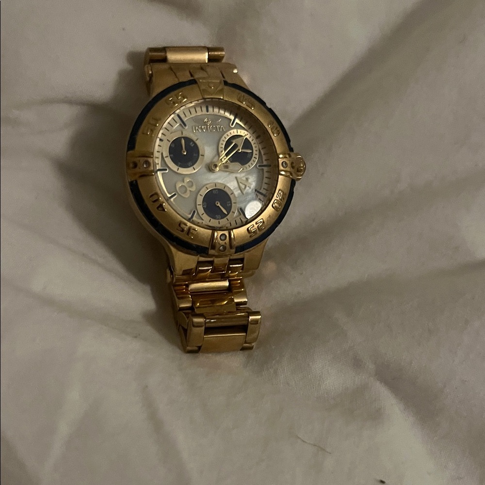 Invicta Gold SubAqua watch with Blue Details